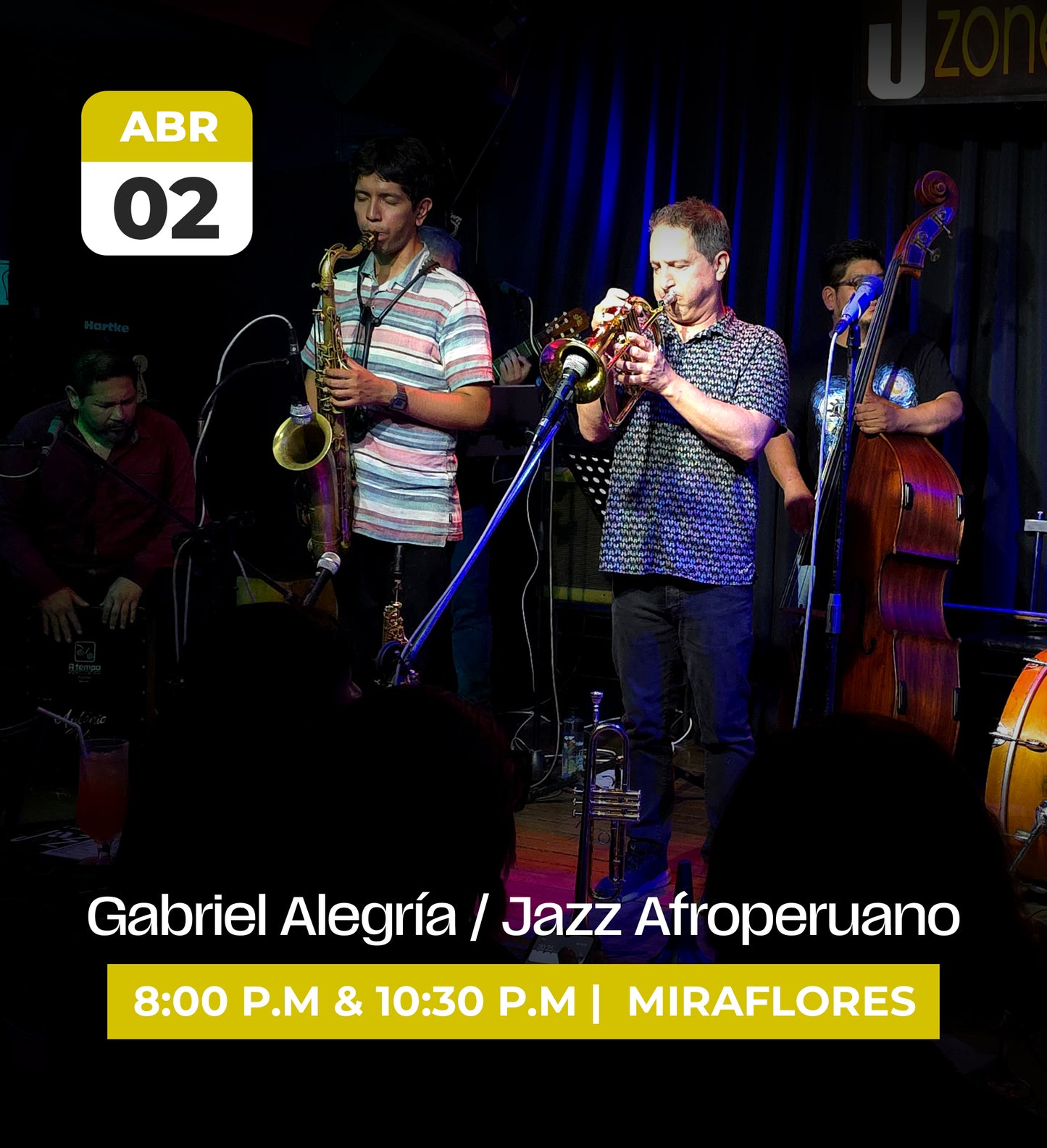 2 Abr | Gabriel Alegría Jazz Afroperuano