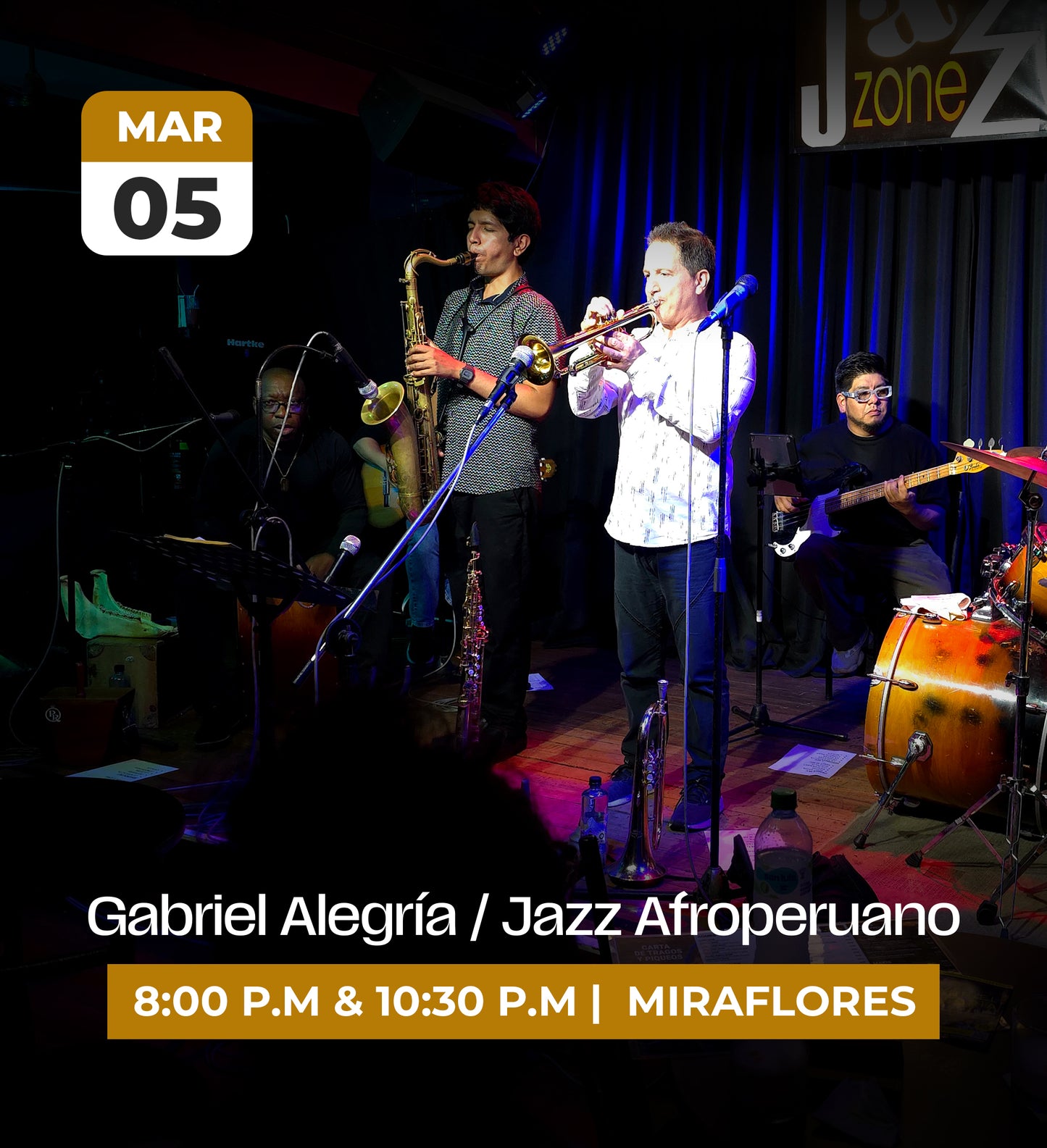 5 Mar | Gabriel Alegría Jazz Afroperuano