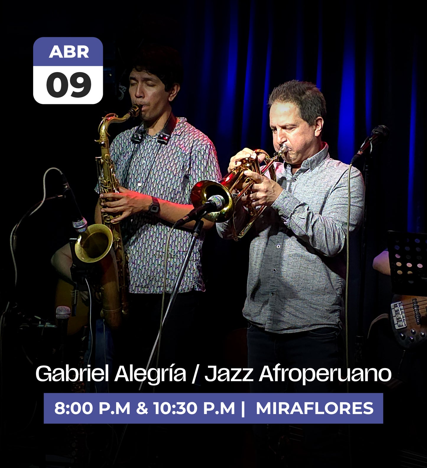 9 Abr | Gabriel Alegría Jazz Afroperuano