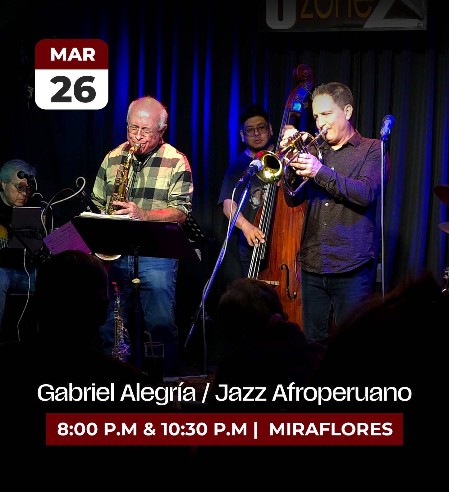 26 Mar | Gabriel Alegría Jazz Afroperuano
