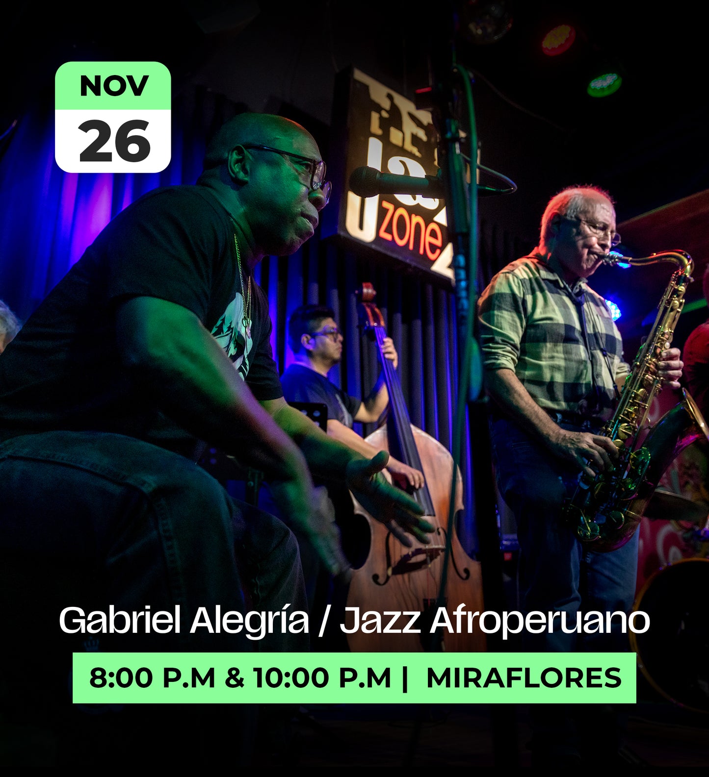 26 Nov | Gabriel Alegría Jazz Afroperuano