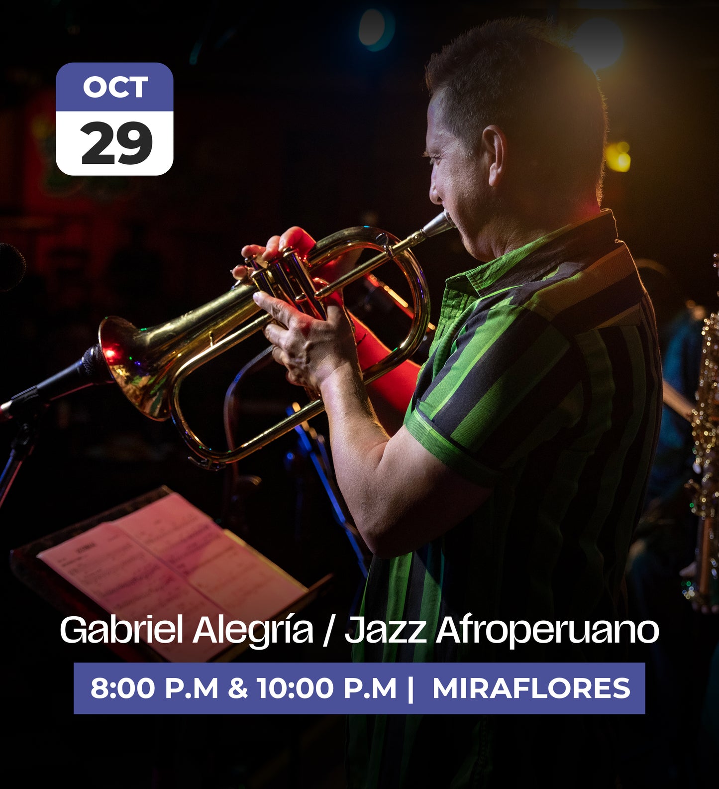 29 Oct | Gabriel Alegría Jazz Afroperuano