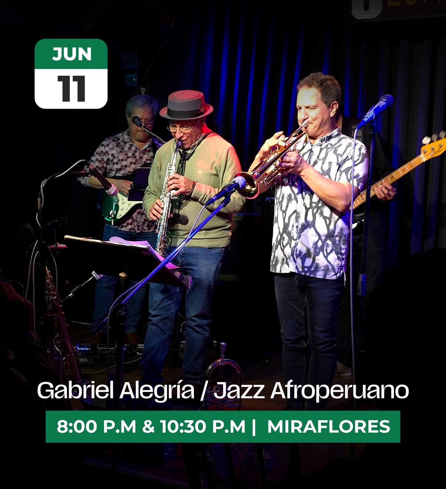 11 Jun | Gabriel Alegría Jazz Afroperuano
