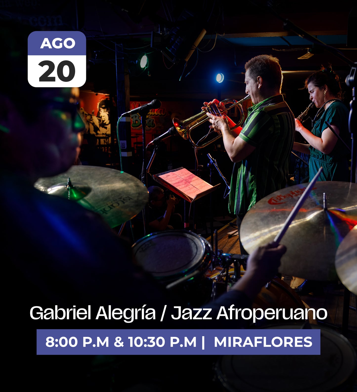 20 Ago | Gabriel Alegría Jazz Afroperuano