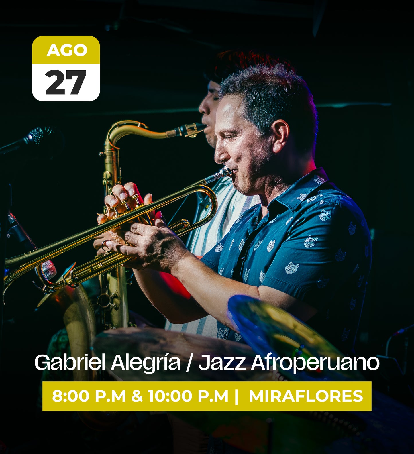 27 Ago | Gabriel Alegría Jazz Afroperuano